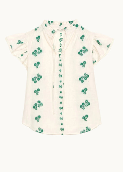Blouse Iris Frill Top Green