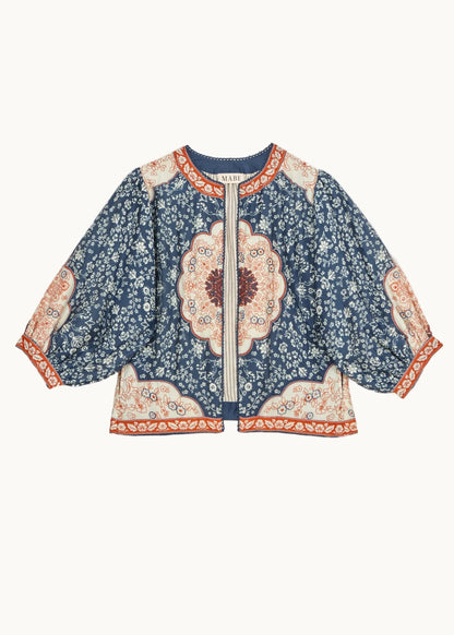 Jacket Ursa Pri Emb Jkt Indigo-Ecru