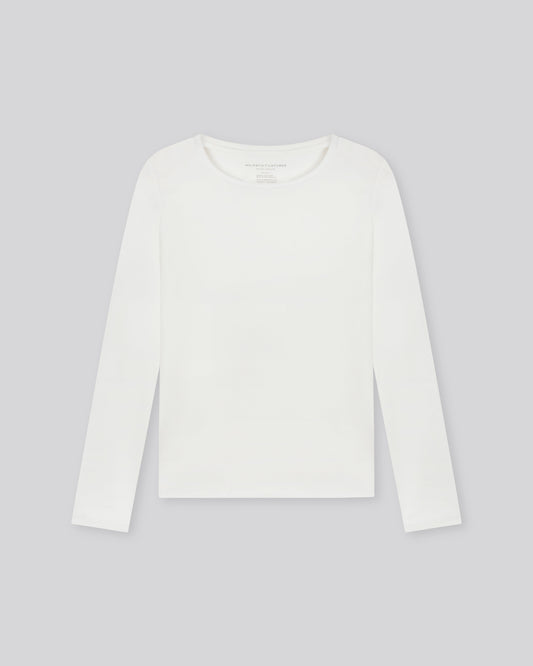 Majestic | White Tee - Viscose-Elastane Jersey