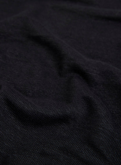Majestic | Linen U-Neck Tank - Black