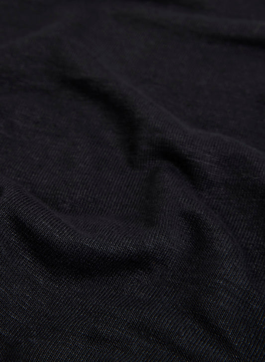 Majestic | Linen U-Neck Tank - Black