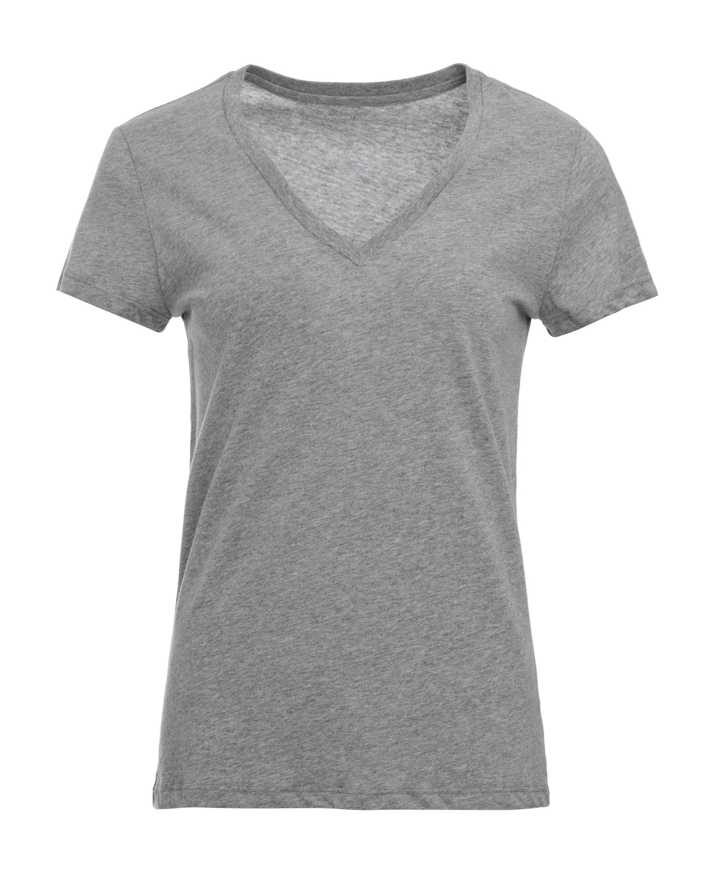 Majestic | Boatneck Viscose T-Shirt - Light Grey Gris-Chine-Clair