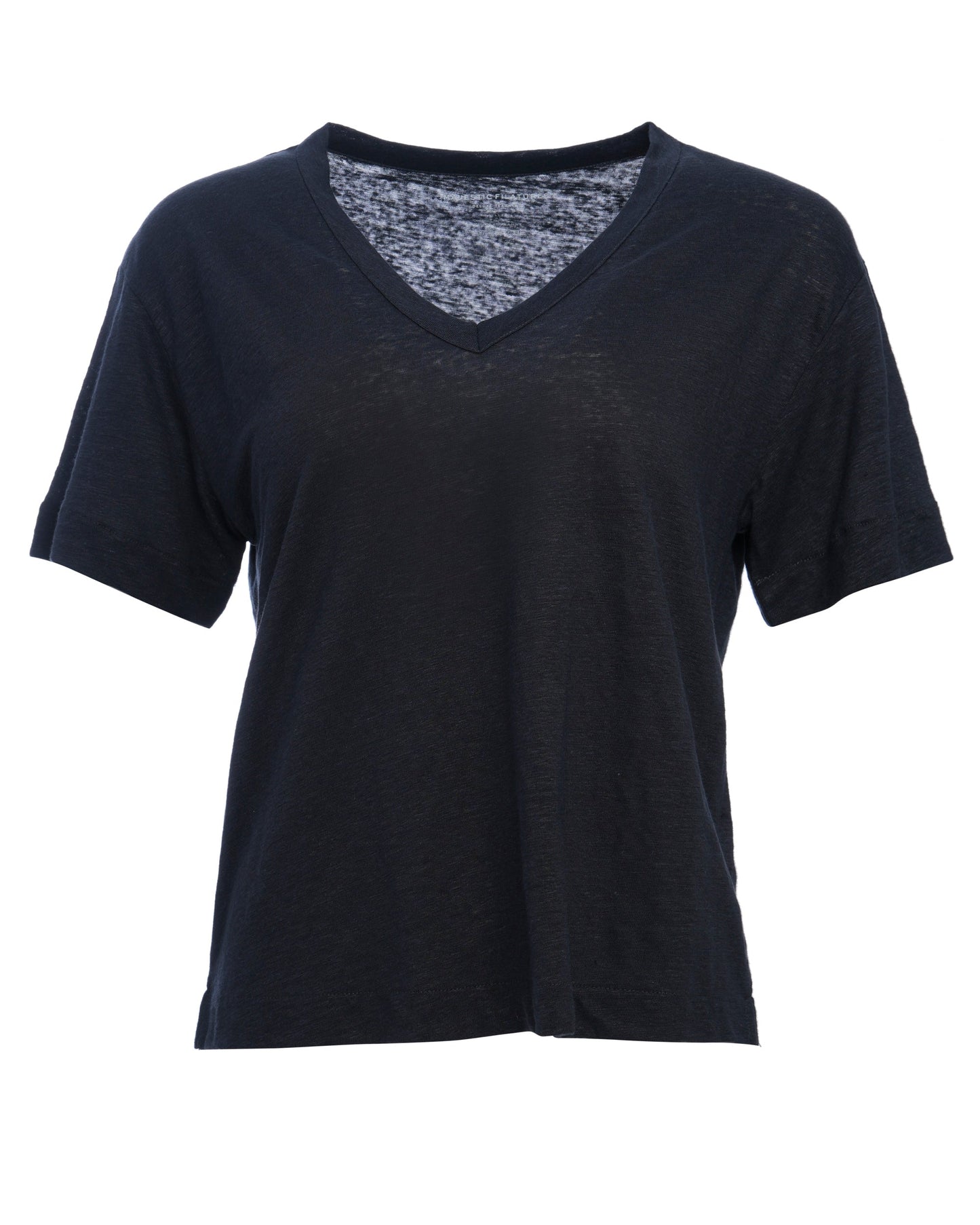 Majestic | Boatneck Three-Quarter Sleeve Tee - Navy