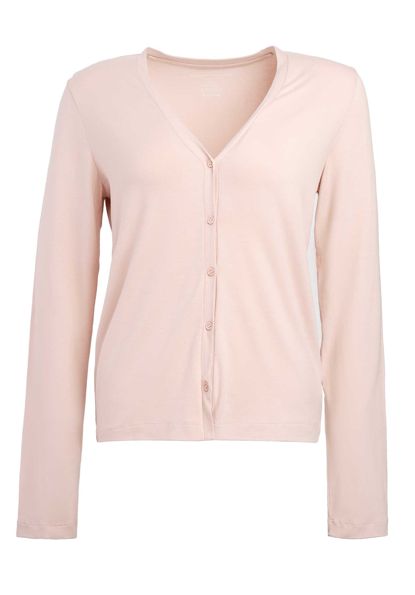 Majestic | Relaxed Viscose Cardigan - Soft Drape Tea-Pink