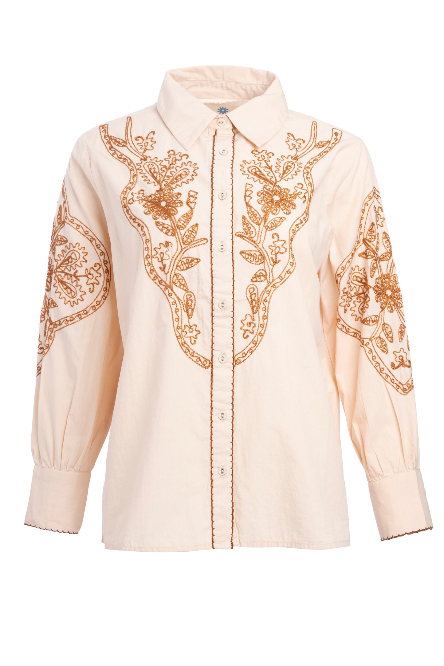 Imagine | Shirt Sophia Beige - Oversized Cotton Button-Down