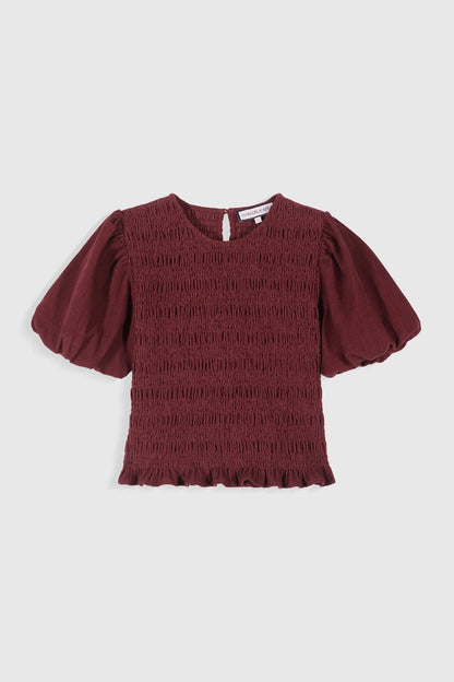 Baila Top Burgundy-Corduroy