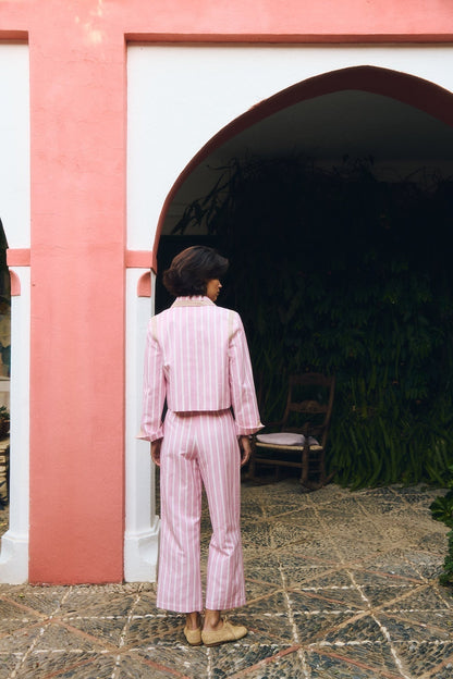 Maria de la Orden | Clover Jacket in Pink-Stripes
