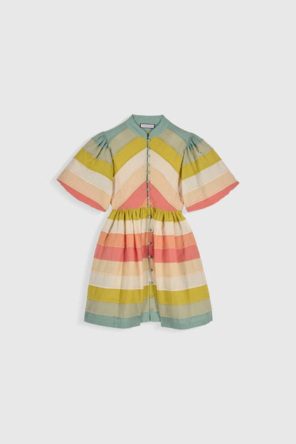 Maria de la Orden | Daisy Dress in Mint-Coral