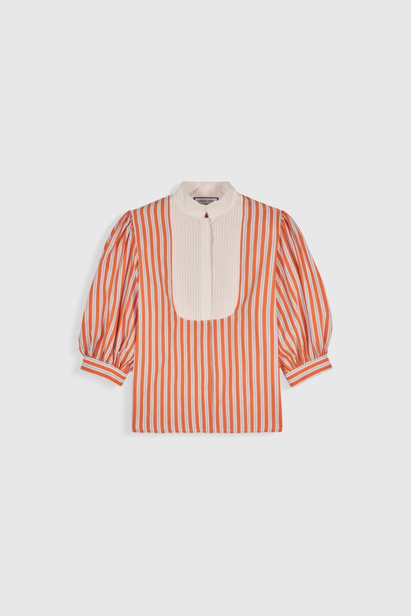 Maria de la Orden | Dimitra Striped Cotton Shirt - Orange-Stripes