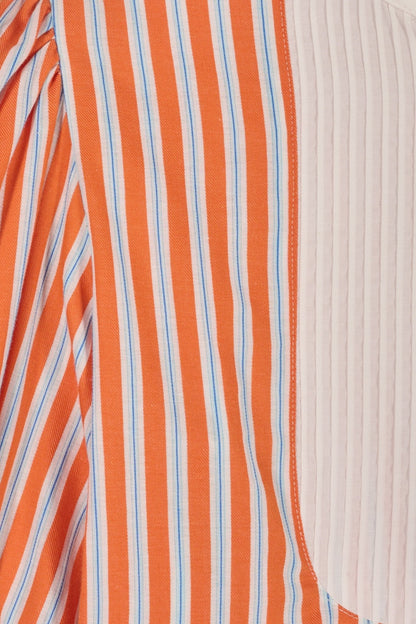 Maria de la Orden | Dimitra Striped Cotton Shirt - Orange-Stripes