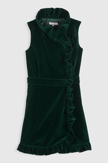 Dune Dress Green-Velvet