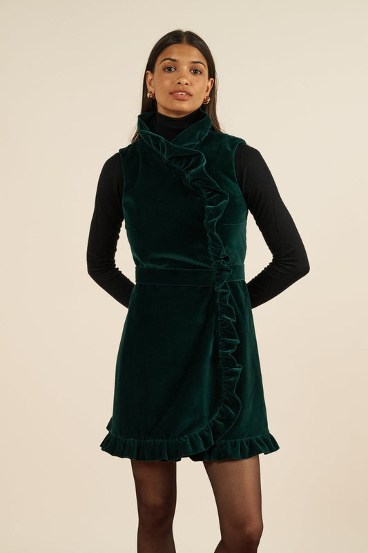 Dune Dress Green-Velvet
