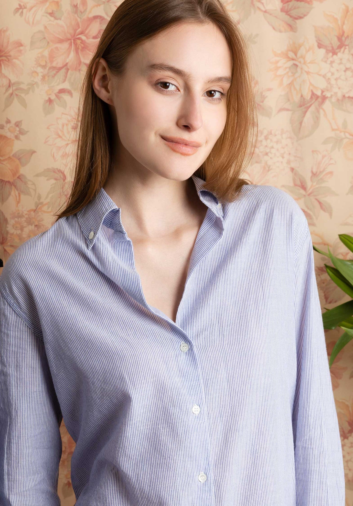Vanessa Bruno | Striped Cotton Voile Shirt - Boyish Fit Blanc-Bleu