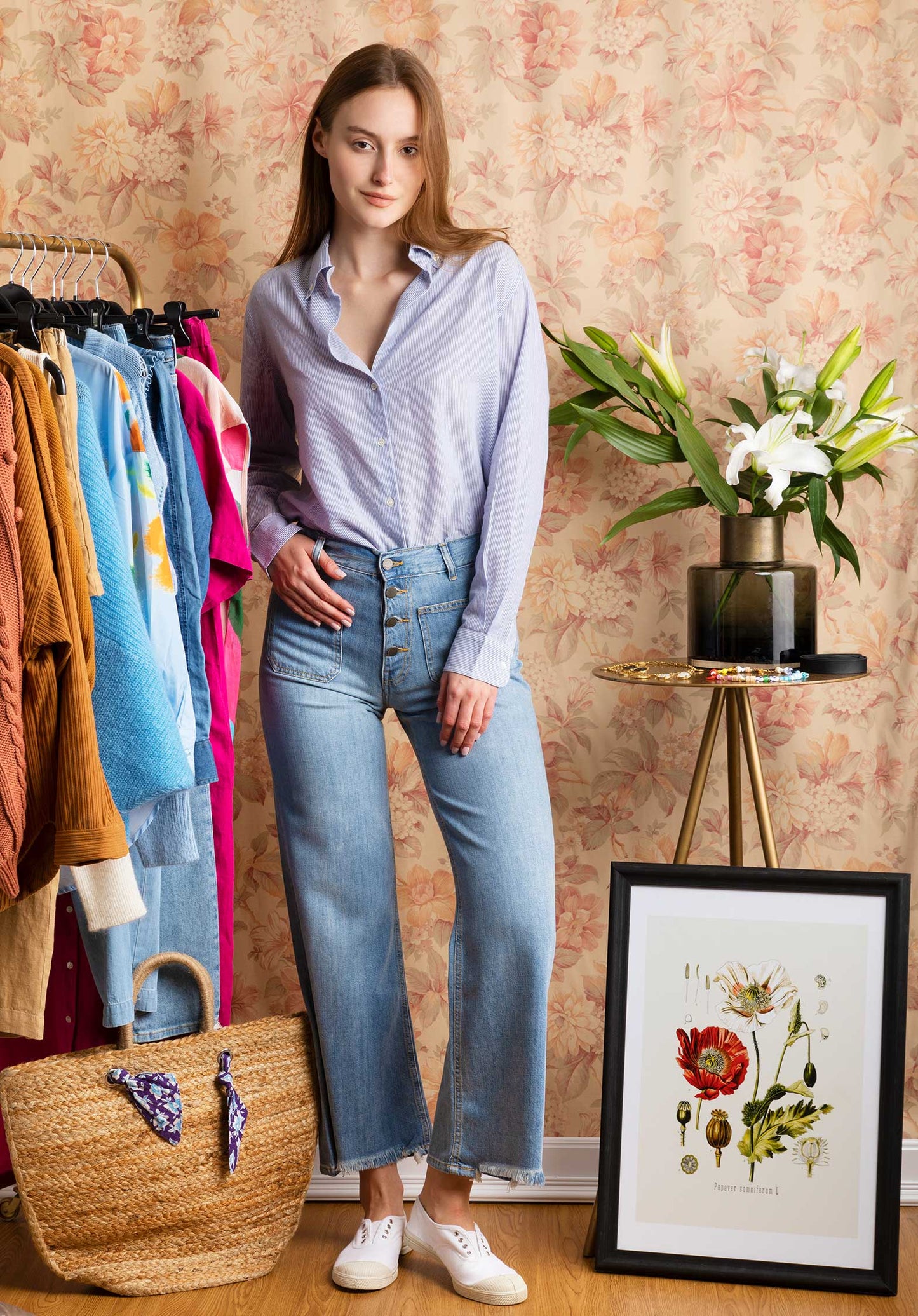 Vanessa Bruno | Striped Cotton Voile Shirt - Boyish Fit Blanc-Bleu
