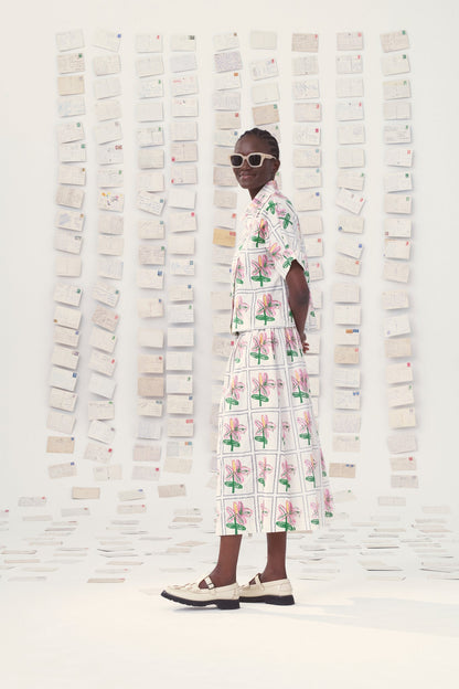 Mii | Mona Embroidered Poplin Skirt Off-White