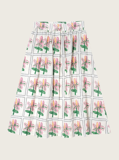 Mii | Mona Embroidered Poplin Skirt Off-White