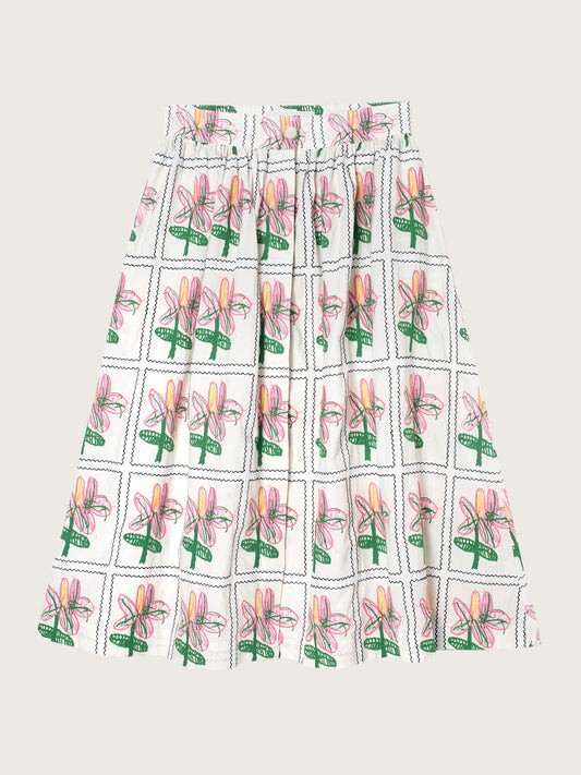 Mii | Mona Embroidered Poplin Skirt Off-White