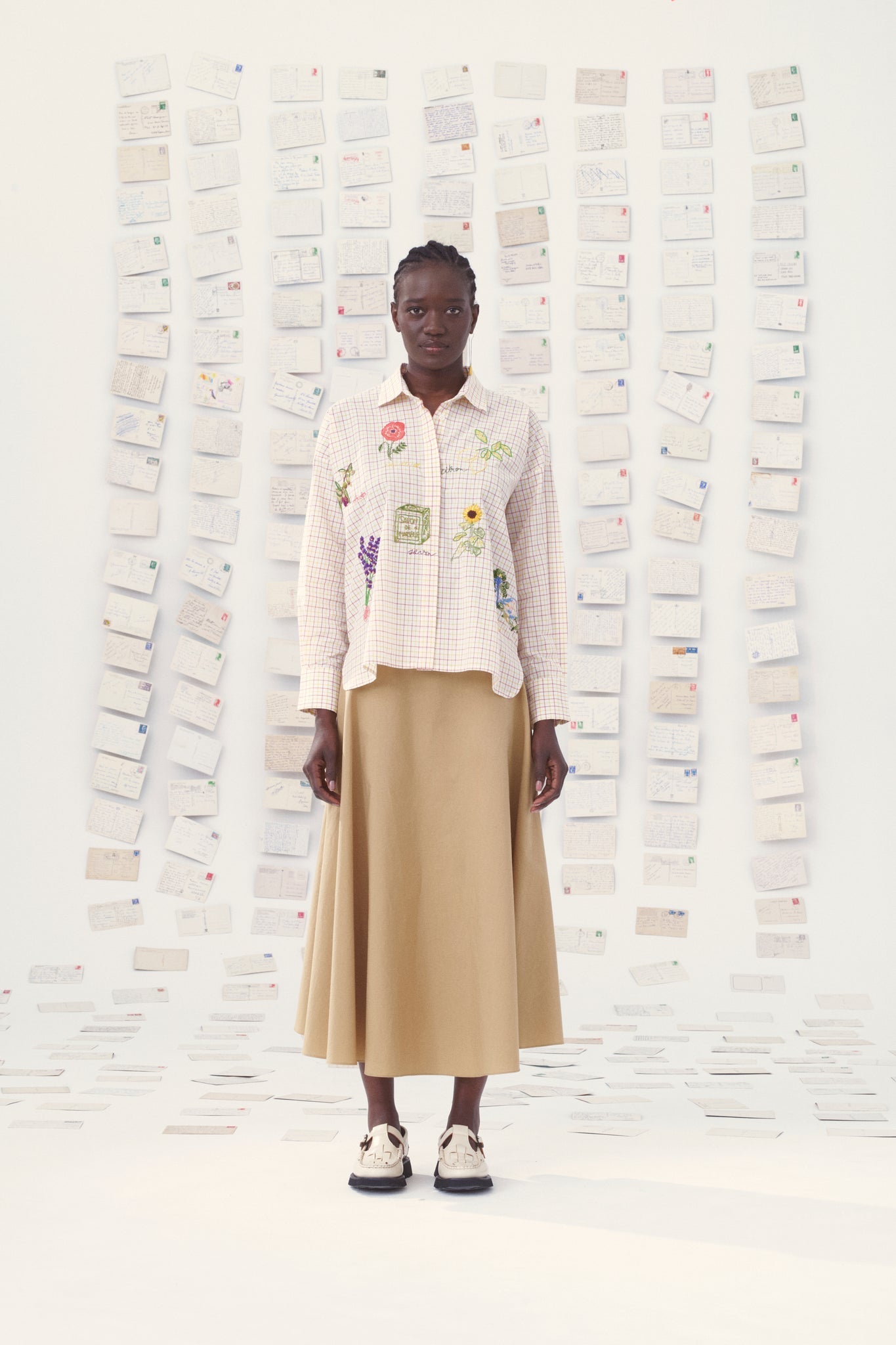 Mii | Greta Marguerite Shirt - Hand-Embroidered Cotton Poplin Multi