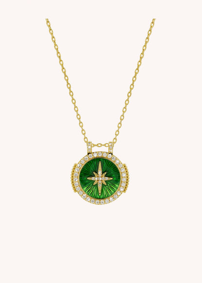 Necklace Green Diwali Co-237g Gold