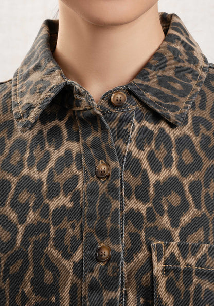 Denim Dress Milpa Leopard