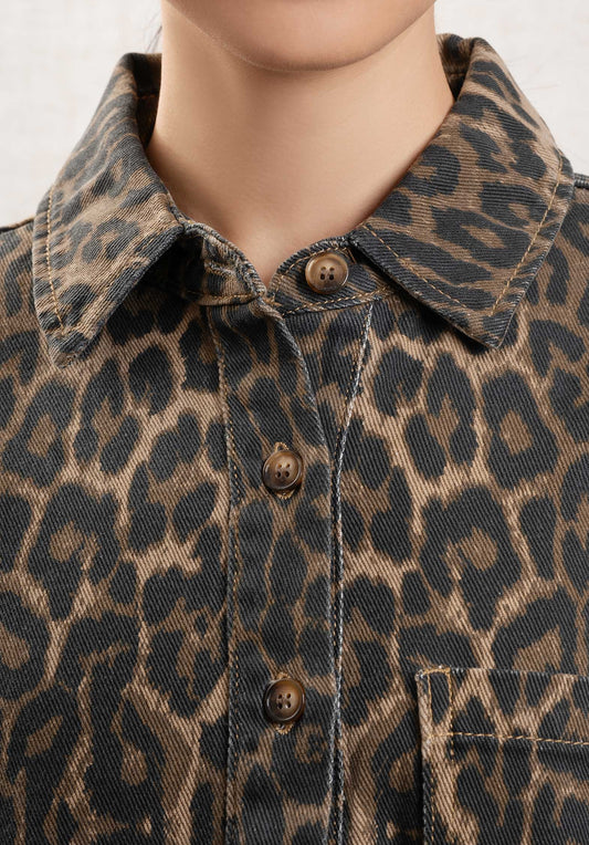 Denim Dress Milpa Leopard