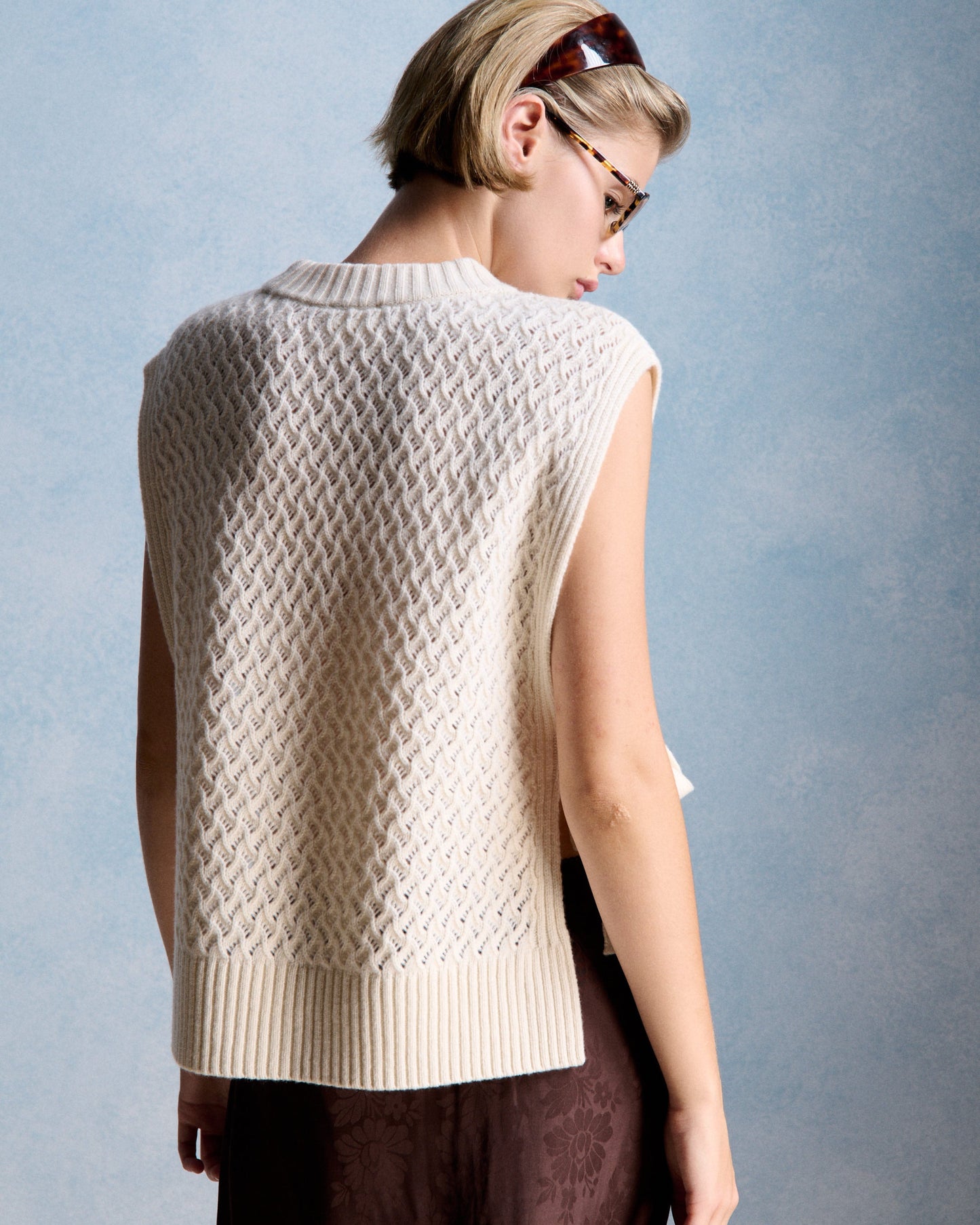 Petite Mendigote | Miyoko Braided Merino Sweater - Ecru
