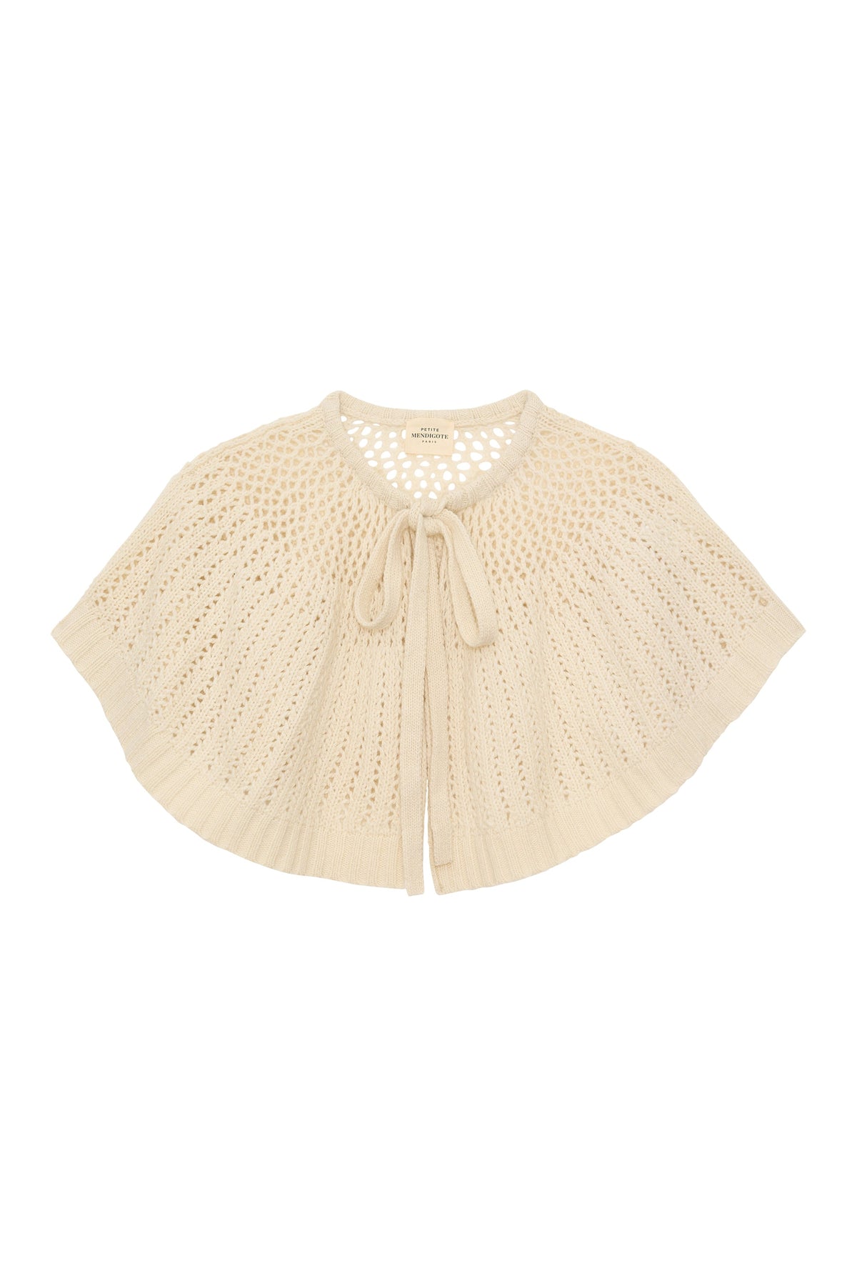 Petite Mendigote | Anna Cape - Ecru Pointelle Knit