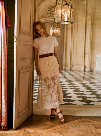 Petite Mendigote | Clara Lace Layer Skirt - Ecru