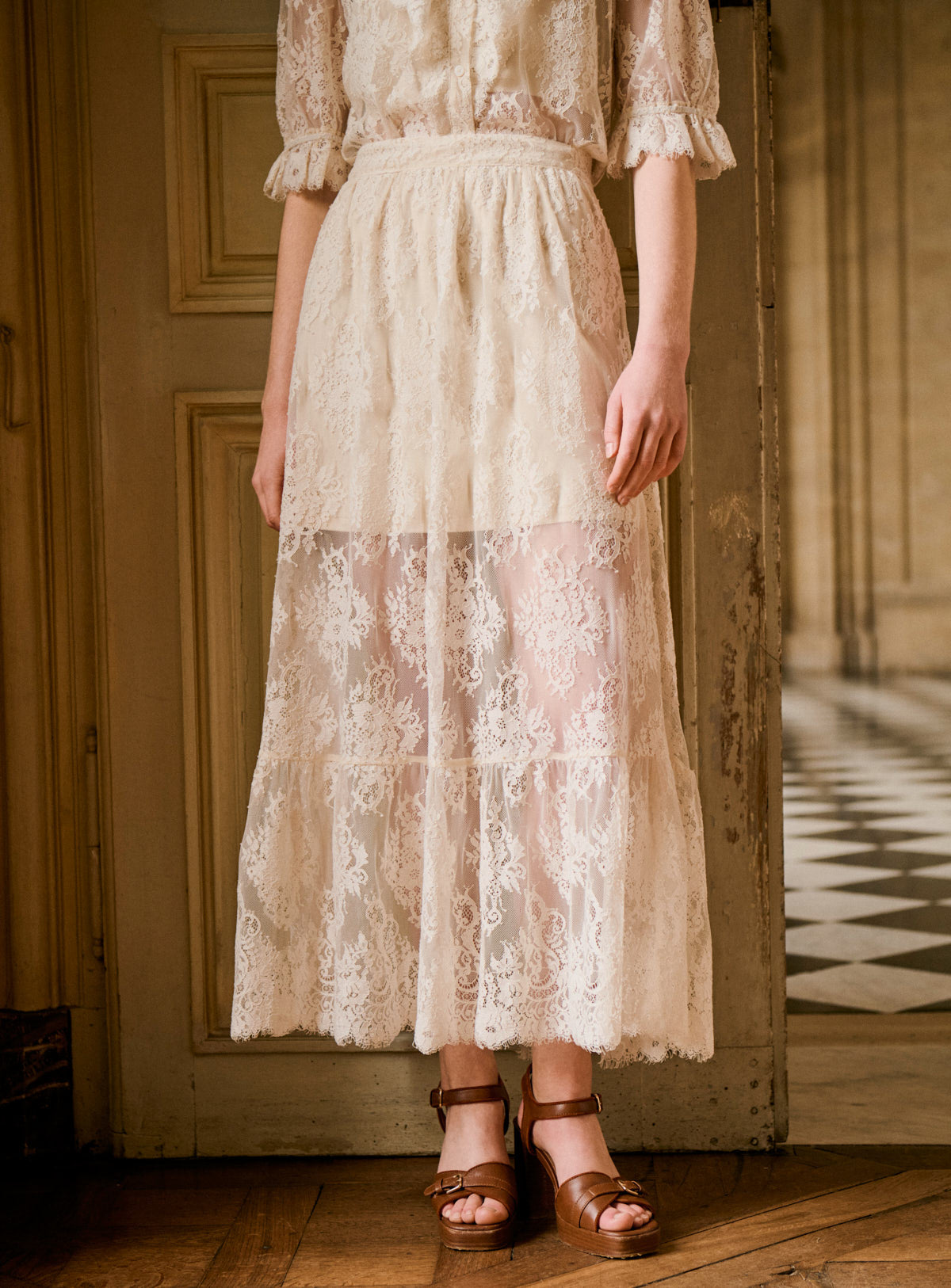 Petite Mendigote | Clara Lace Layer Skirt - Ecru