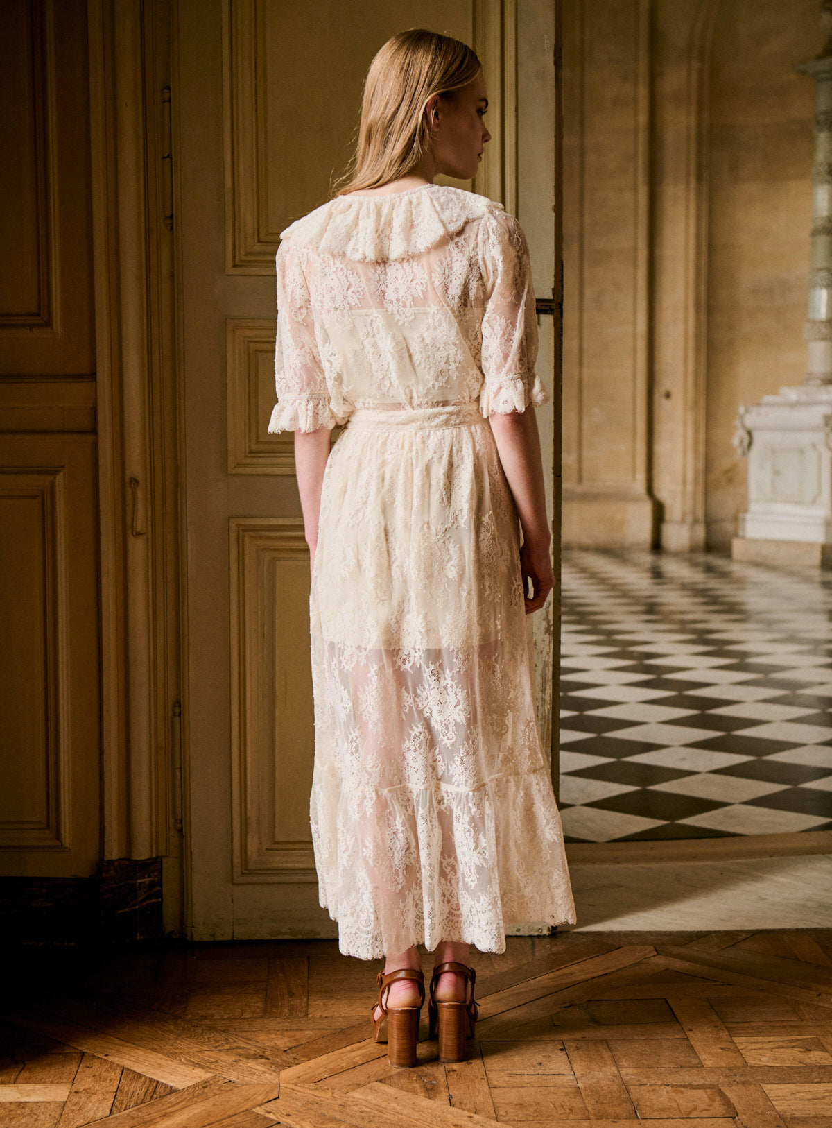 Petite Mendigote | Clara Lace Layer Skirt - Ecru