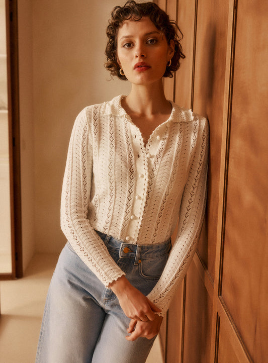 Cardigan Diane 126 Ecru