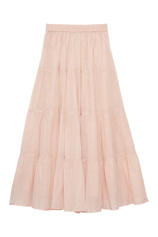 Women's Skirt Voile Lightweight Textured - Poudre