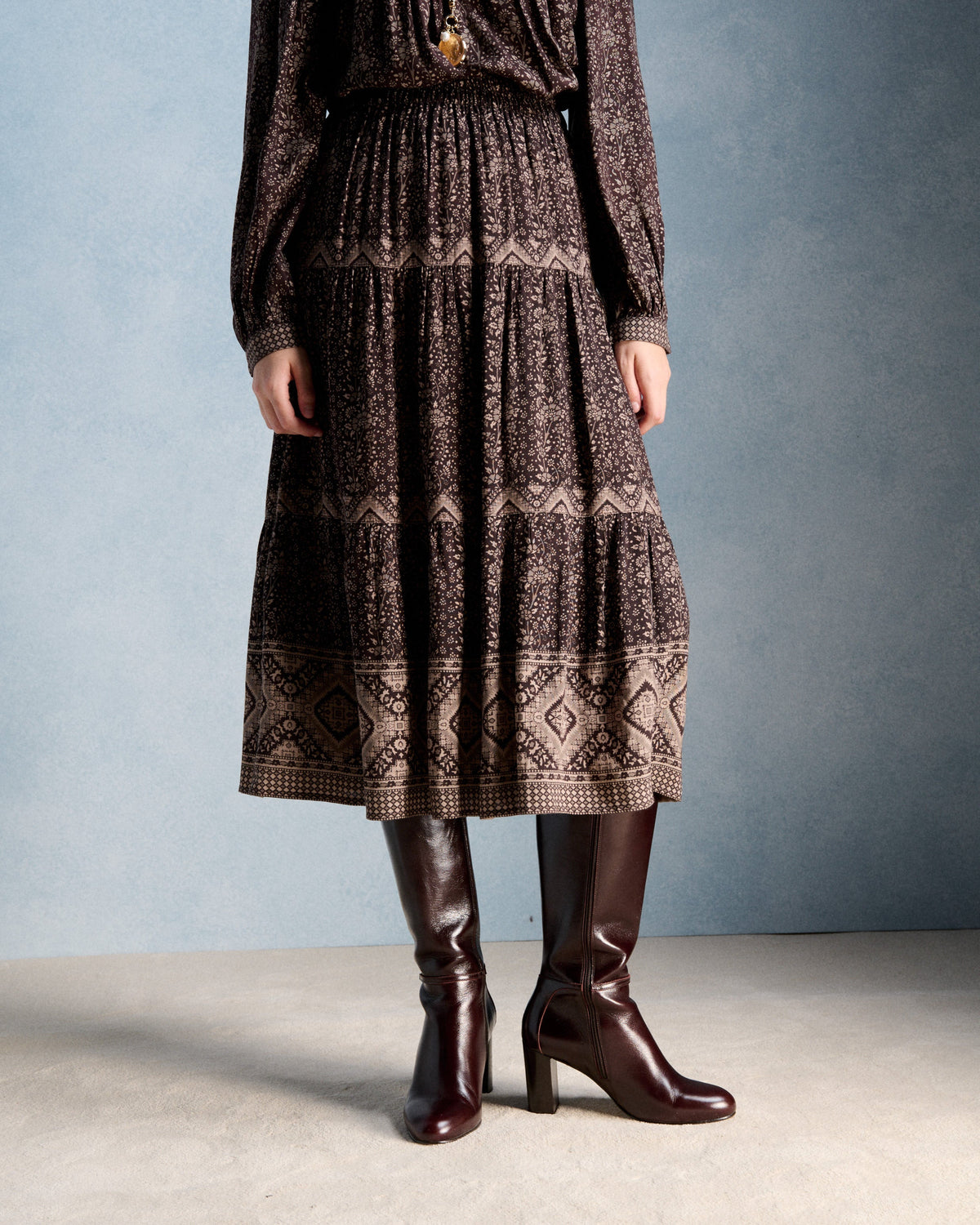 Petite Mendigote | Joseline Skirt - e Viscose Chocolat