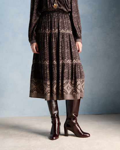Petite Mendigote | Joseline Skirt - e Viscose Chocolat