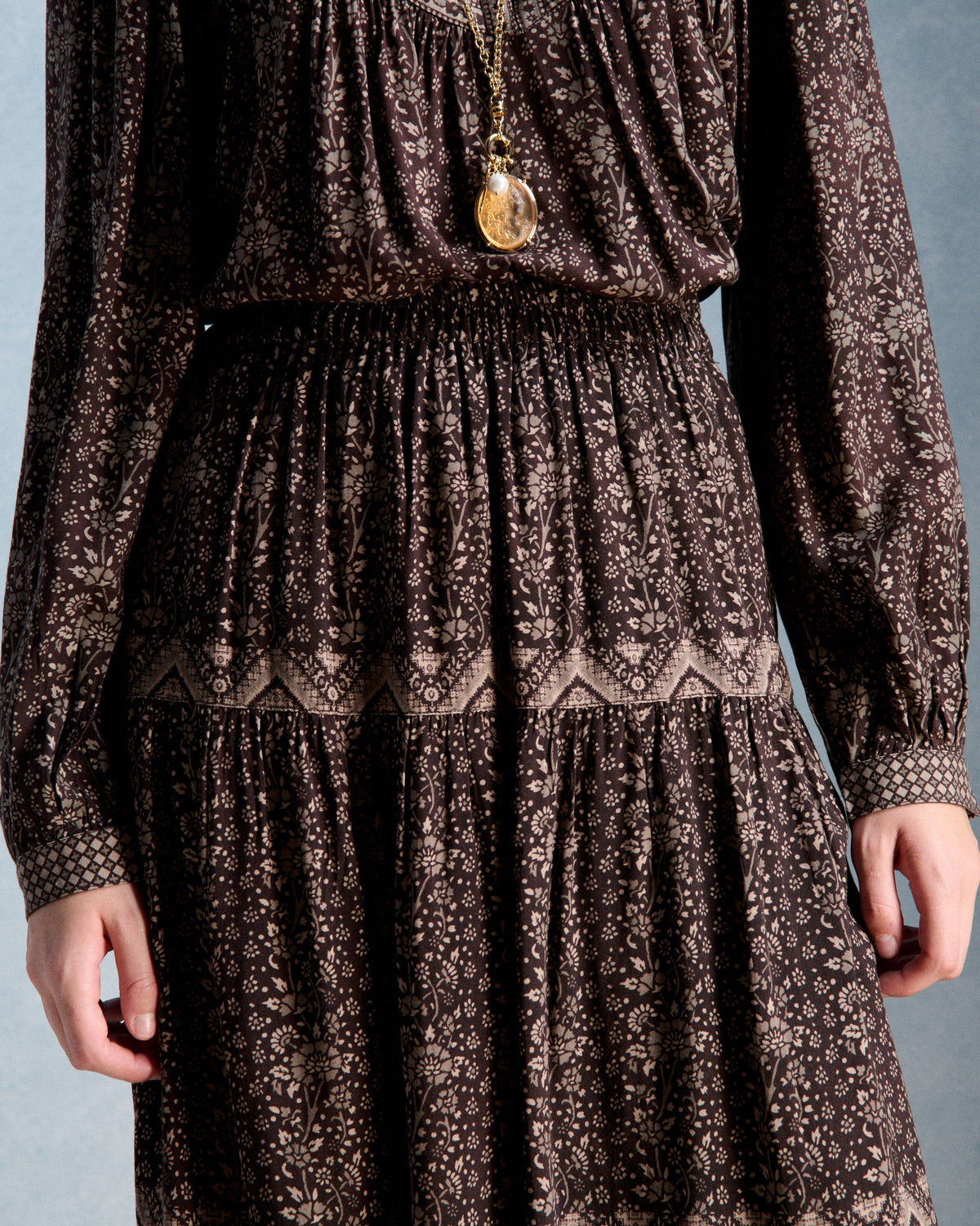 Petite Mendigote | Joseline Skirt - e Viscose Chocolat