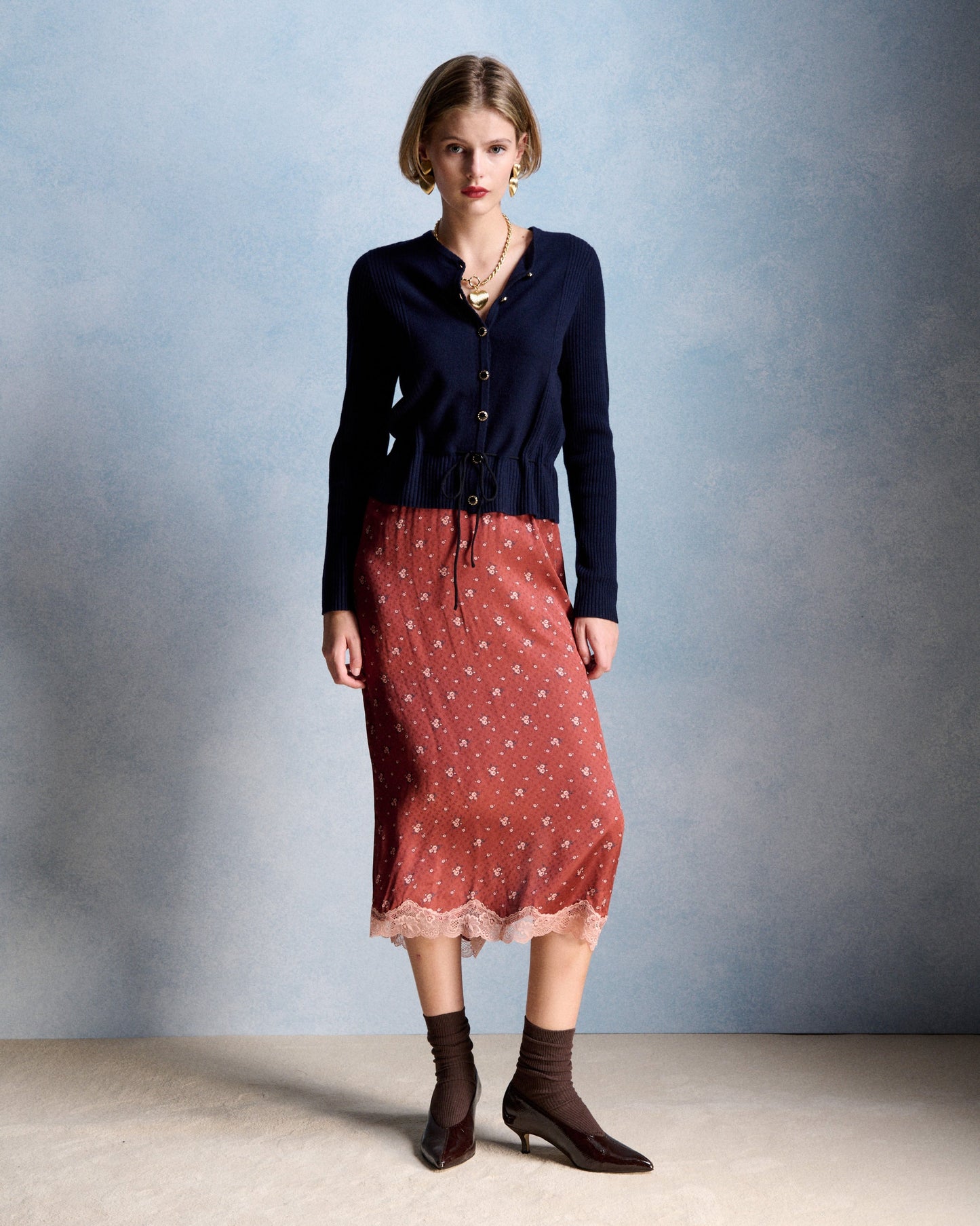 Petite Mendigote | Lea Merino Wool Cardigan - Navy
