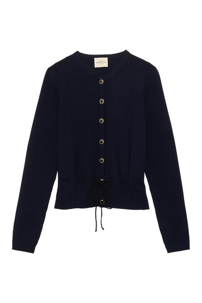 Petite Mendigote | Lea Merino Wool Cardigan - Navy
