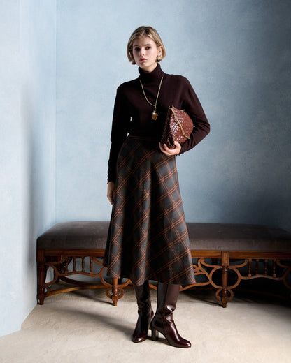 Petite Mendigote | Lena Checks Skirt - Grey Tartan