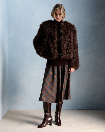 Petite Mendigote | Lena Checks Skirt - Grey Tartan