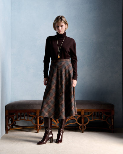 Petite Mendigote | Lena Checks Skirt - Grey Tartan