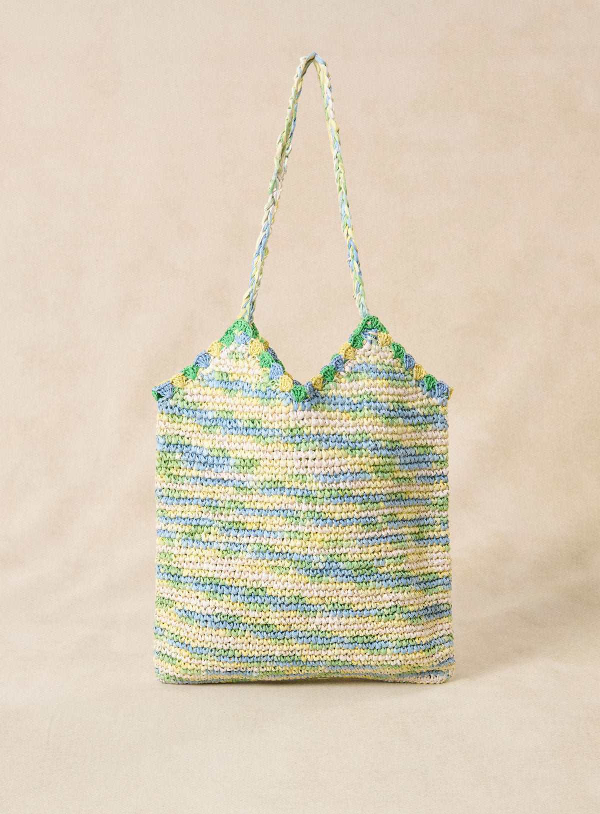 Petite Mendigote | Lilou Raffia Basket Bag - Green