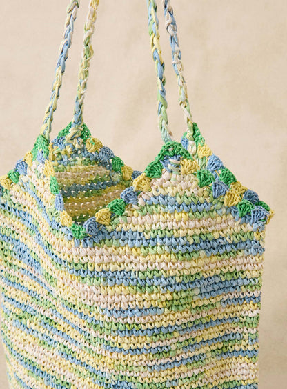 Petite Mendigote | Lilou Raffia Basket Bag - Green