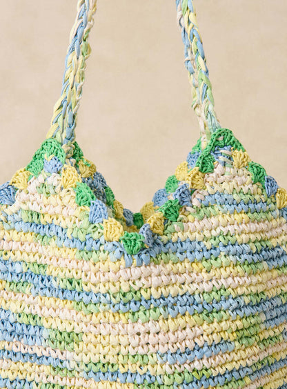 Petite Mendigote | Lilou Raffia Basket Bag - Green