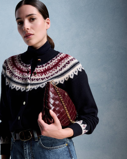 Petite Mendigote | Maggy Cardigan - Navy Jacquard