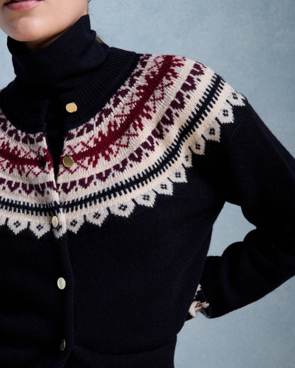 Petite Mendigote | Maggy Cardigan - Navy Jacquard