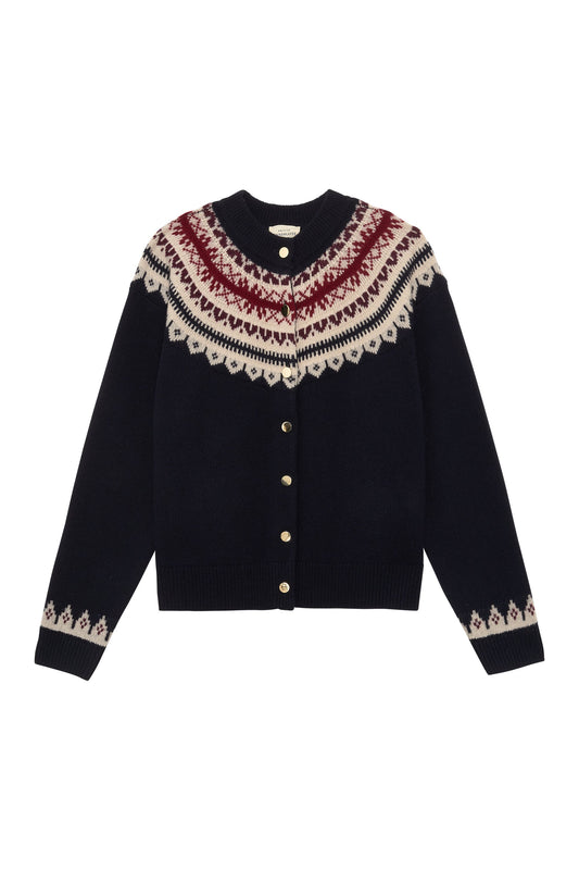 Petite Mendigote | Maggy Cardigan - Navy Jacquard