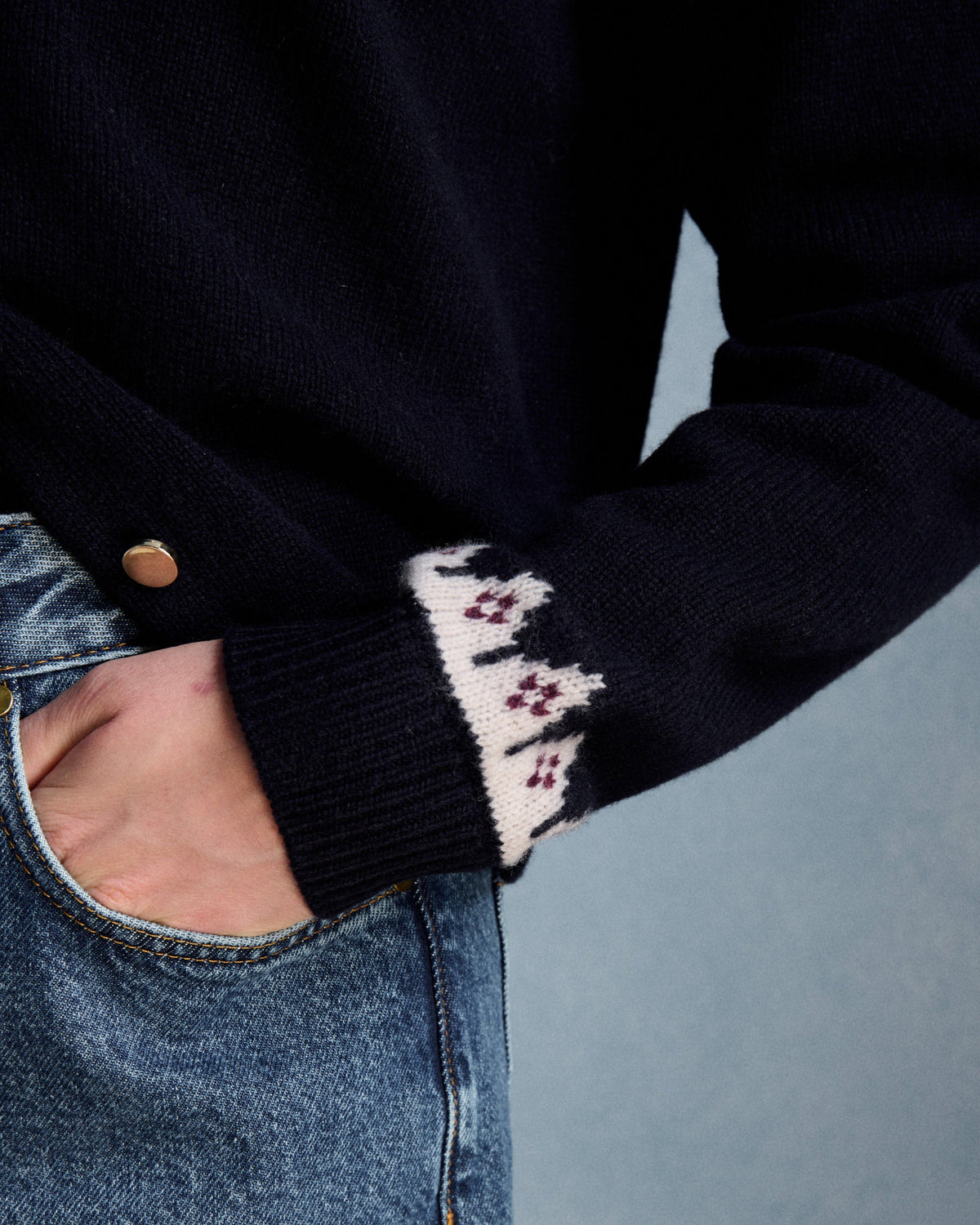 Petite Mendigote | Maggy Cardigan - Navy Jacquard