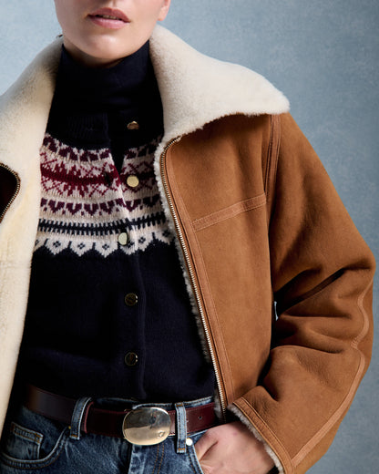 Petite Mendigote | Maggy Cardigan - Navy Jacquard