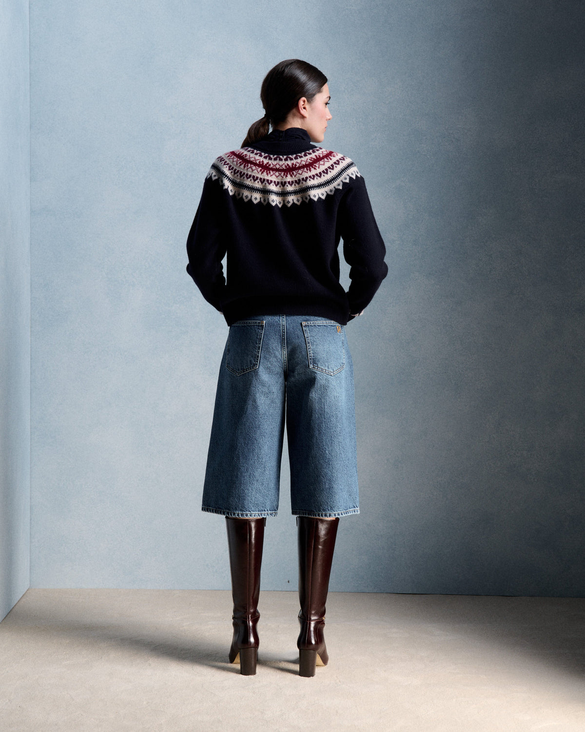 Petite Mendigote | Maggy Cardigan - Navy Jacquard