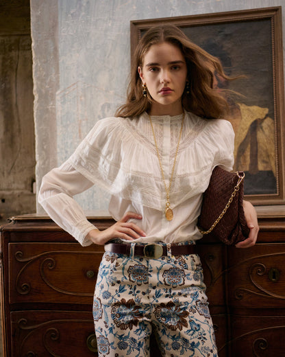 Petite Mendigote | Milady Blouse - Ecru Ruffle